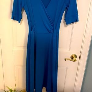 Morgan McFeeters elbow sleeve wrap dress